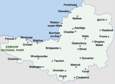 Somerset accommodation map